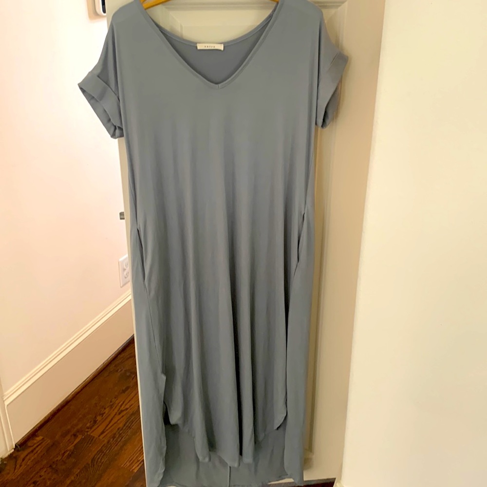 entro dress in gray/blue